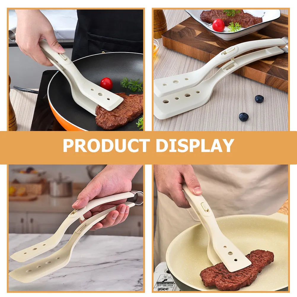 SWANS 2-in-1 Silicone Spatula Tong | Heat-Resistant Kitchen Tool Silicone Spatula Tong SWANS