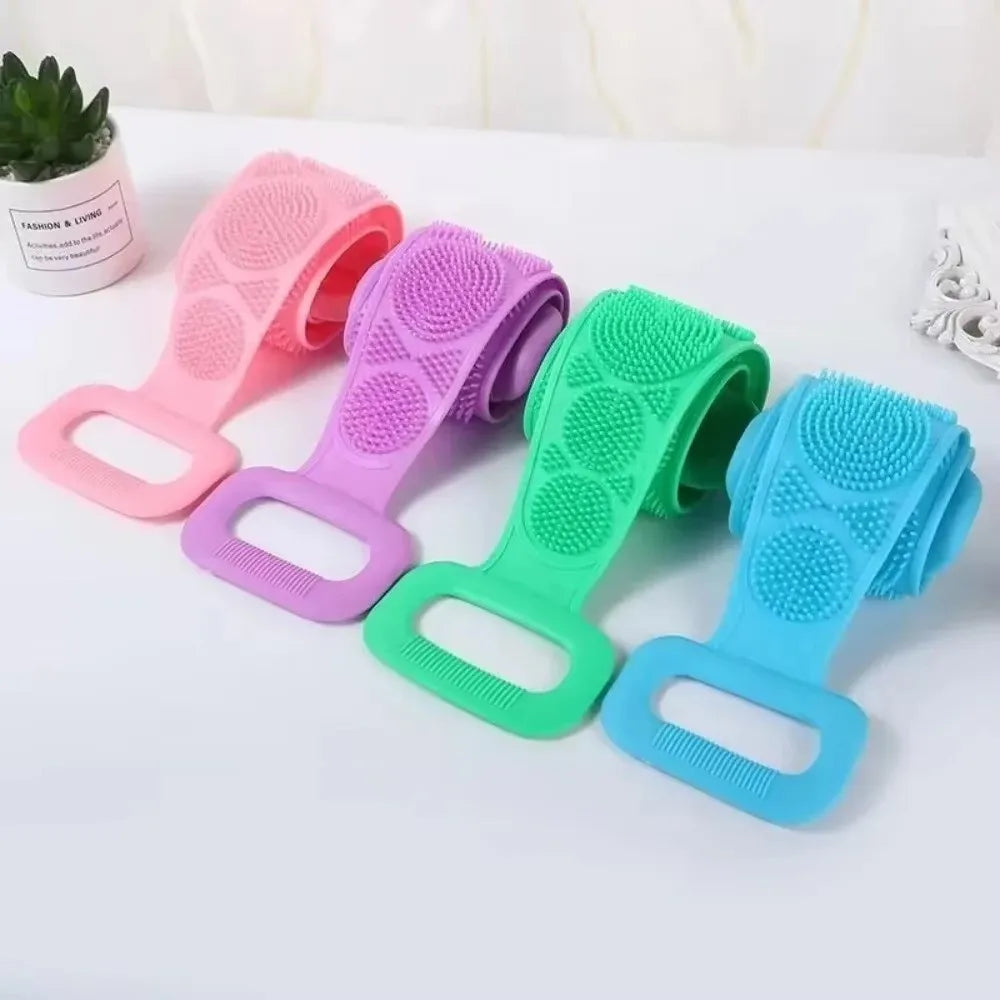 SWANS Double-Sided Silicone Back Scrubber – 60cm Bath Brush Silicone Bath Brush SWANS