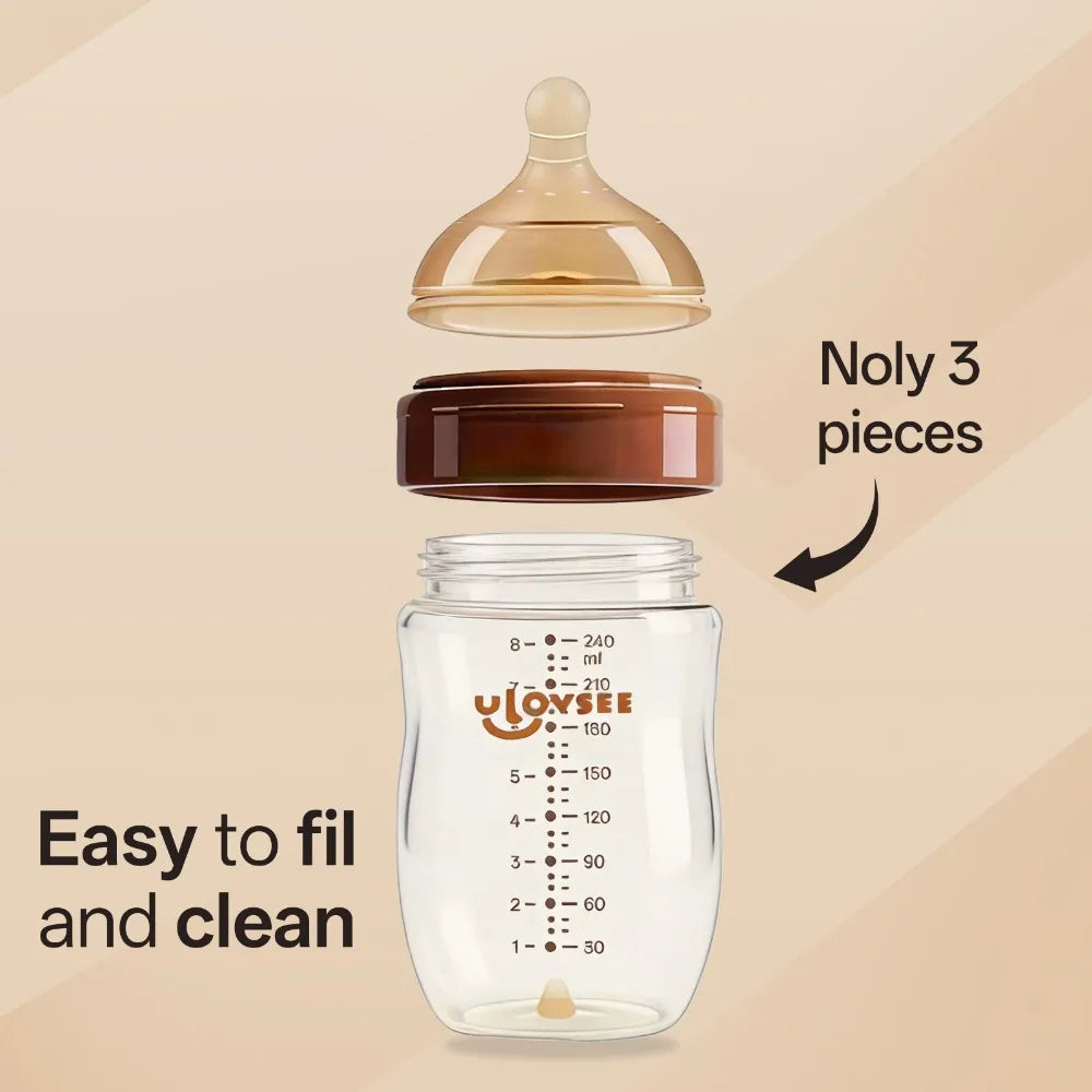 PPSU Wide Neck Baby Feeding Bottle 160ml/240ml Anti-Colic Baby Feeding Bottle SWANS