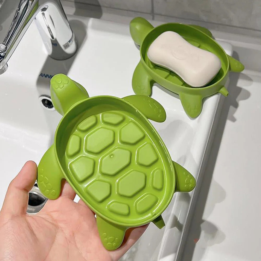 SWANS Turtle Soap Dish Draining Holder – 1/2/3 Pack Soap Dish Holder SWANS