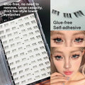 Glue-Free Lower False Eyelashes – Fox Eye Winged Effect False Eyelashes SWANS Thick C 0.07mm