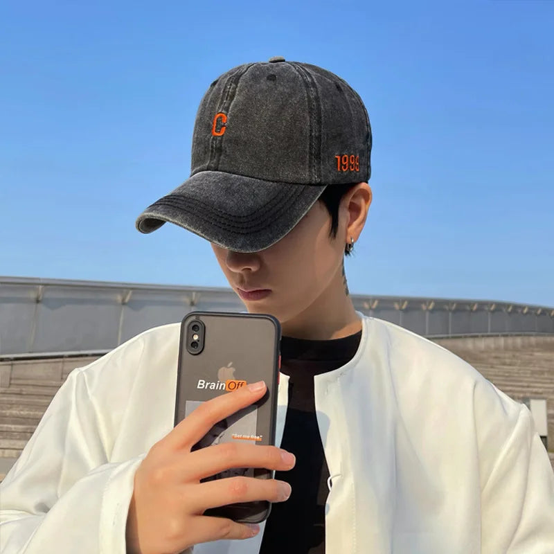 FAITOLAGI Retro Cotton Baseball Cap – Unisex Embroidery Hat Baseball Cap SWANS