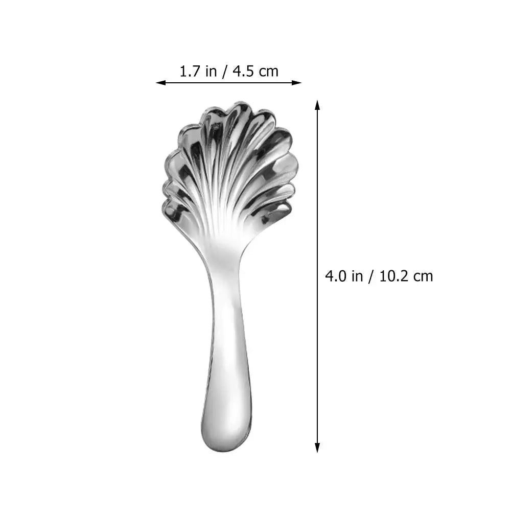 WINOMO 2-Pack Stainless Steel Dessert Teaspoons Shell Design Dessert Teaspoons SWANS