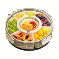 SWANS Rotating 6-Section Snack Tray with Lid | Fruit & Nut Box Rotating Snack Tray SWANS fig. reactionary