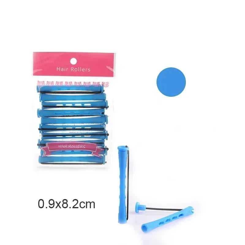 10-Pack Heatless Perm Rods – Cold Wave Hair Curling Rollers Hair Curling Rollers SWANS 0.9x8.2cm