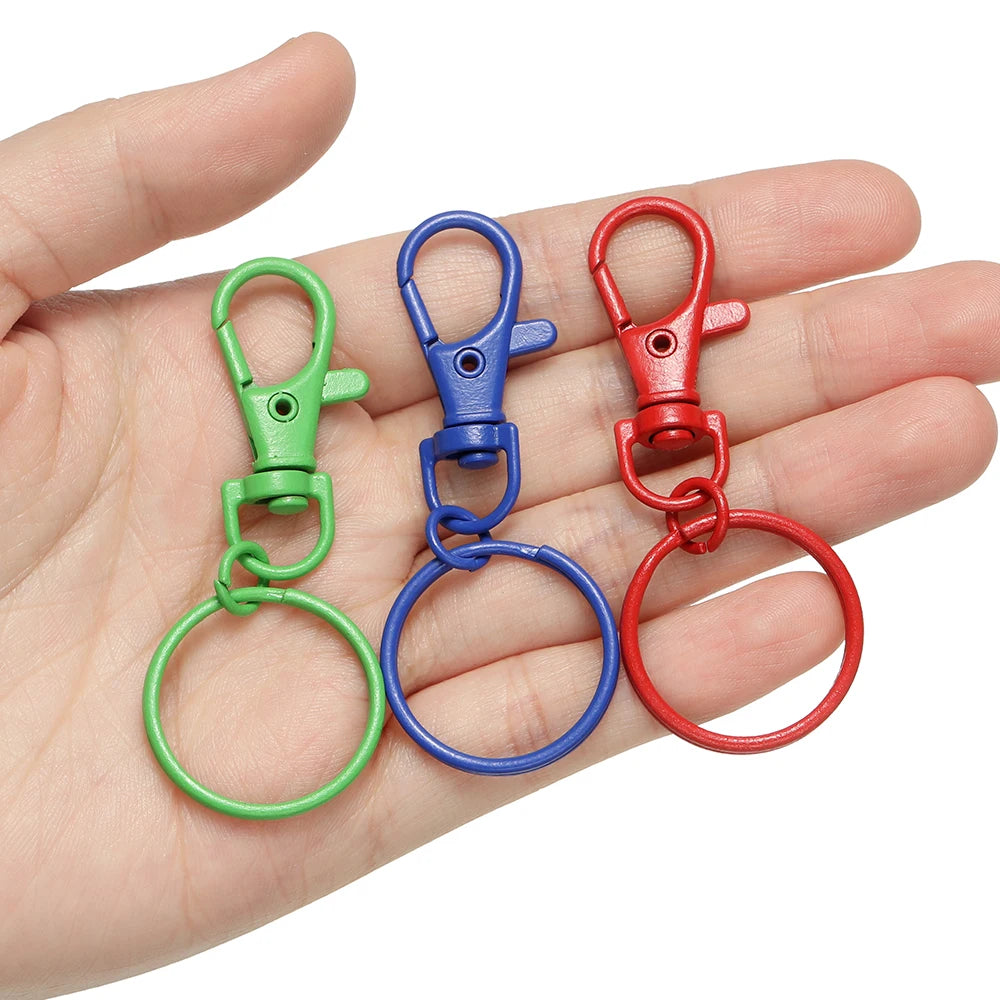 Multicolor Lobster Clasp Keyring Hooks with Adjustable Buckle Jewelry Findings SWANS