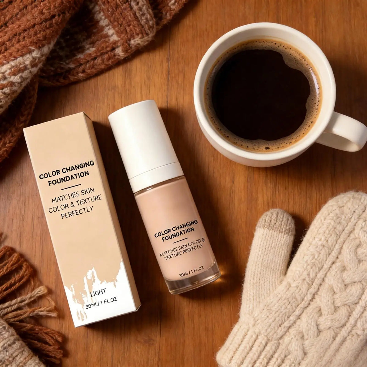 Color Changing Full Coverage Foundation – Waterproof Liquid 30ml Liquid Foundation SWANS