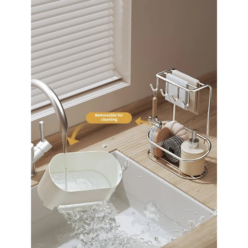SWANS Stainless Steel Dishcloth Drain & Sink Storage Rack Kitchen Storage Rack SWANS