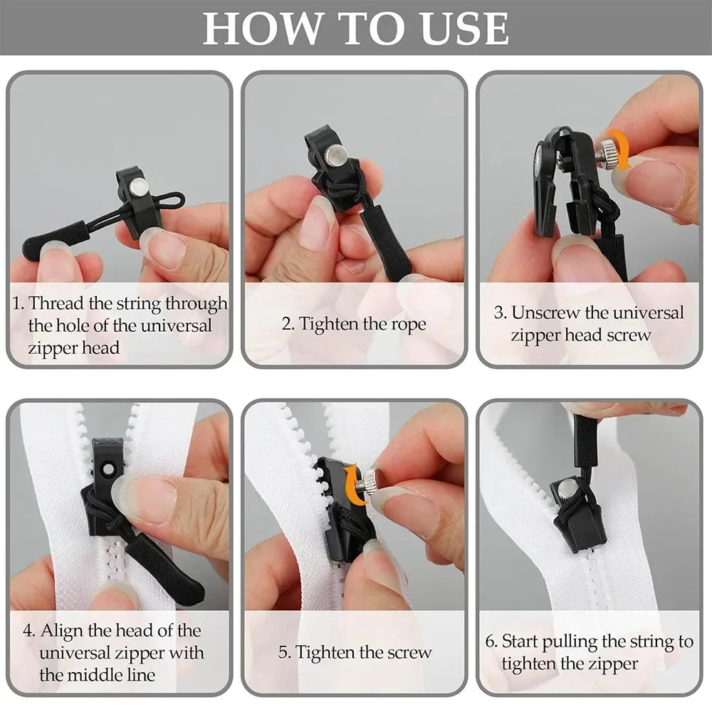 Universal Zipper Repair Kit – Replacement Slider Pulls 3–60 Pack Zipper Repair Kit SWANS
