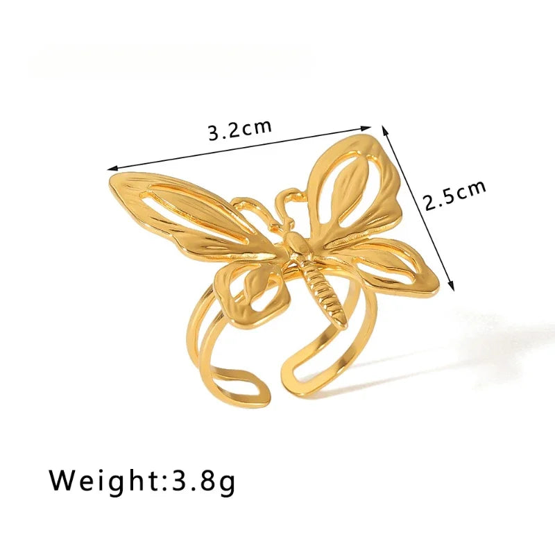 Women's Pearl Gold Stainless Steel Ring – Fashion Jewelry Fashion Ring SWANS Golden 5