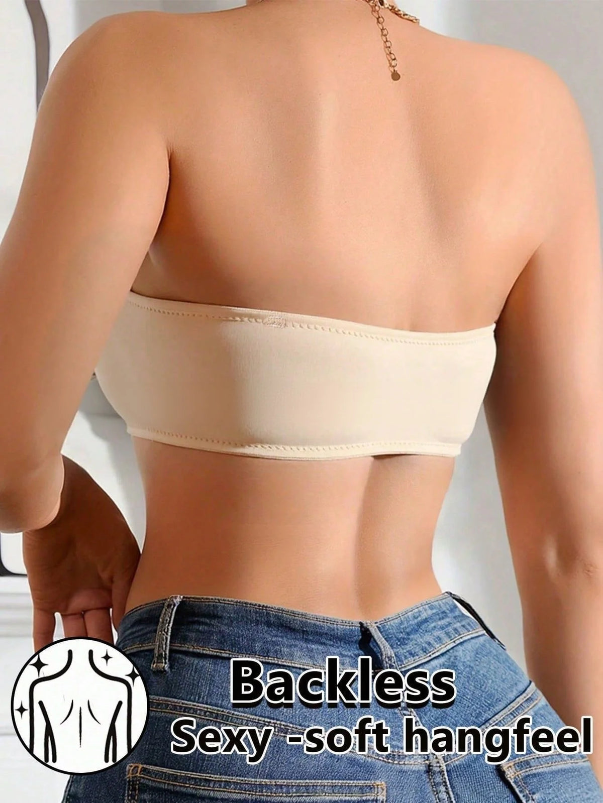 Women Strapless Push Up Bralette – Seamless Front Closure Tube Top Strapless Bralette SWANS