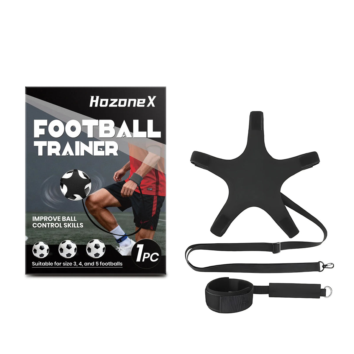 Adjustable Wristband Soccer Trainer – Size 3 4 5 Balls Soccer Training Aid SWANS YELLOW