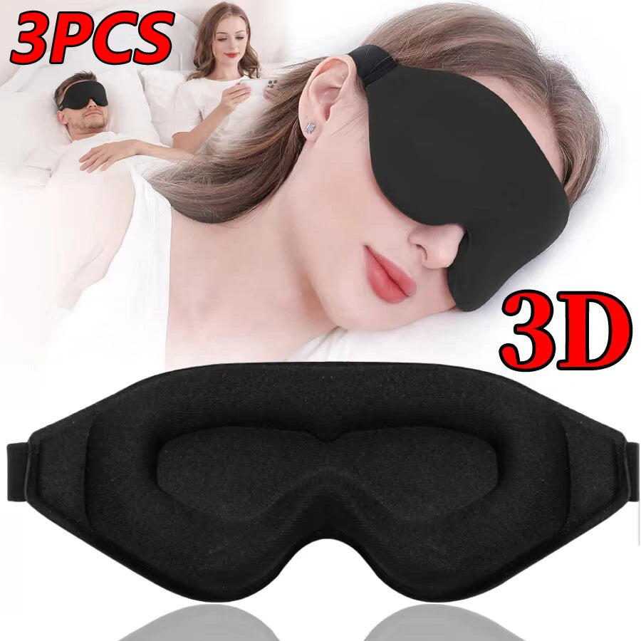 3-Pack 3D Memory Foam Sleep Eye Mask – Light Blocking Blindfold Sleep Eye Mask SWANS