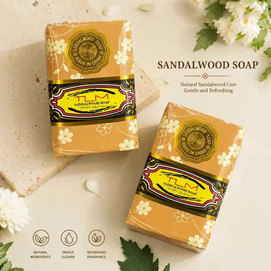 TLM Sandalwood Soap Bar 125g – Natural Deep Cleansing Body Soap Bar Soap SWANS 2pcs United States