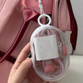 Transparent Zipper Pouch – Jewelry, Coin & Cable Organizer Transparent Zipper Pouch SWANS 1Pcs White