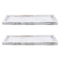 2-Pack Rustic Wooden Farmhouse Decorative Rectangle Trays Decorative Wood Tray SWANS Default Title