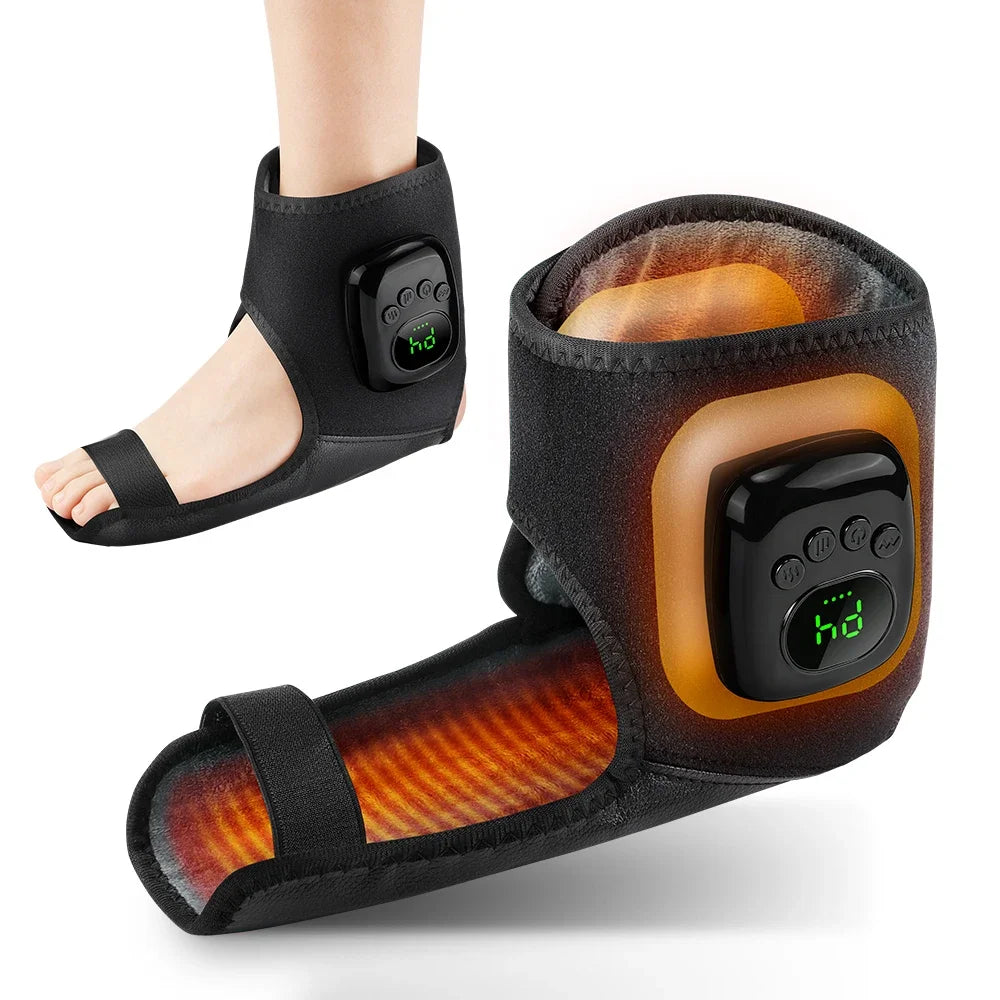 Hailicare Air Compression Ankle Massager with Heat | 3 Modes Ankle Foot Massager SWANS