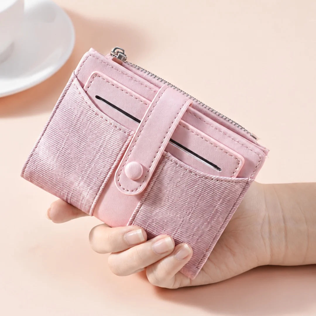 Women's PU Leather Bifold Wallet – Multi-Card Slot & ID Window Bifold Wallet SWANS