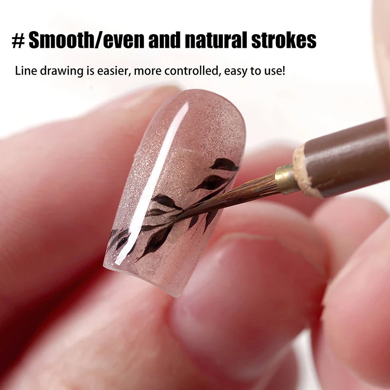 Wolf Hair Nail Art Brush – Bamboo Watercolor & Calligraphy Pen Nail Art Brush SWANS