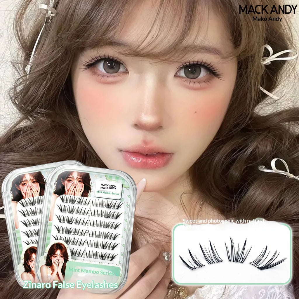 Glue-Free Wispy Cat Eye False Lashes – Reusable Manga Style False Eyelashes SWANS