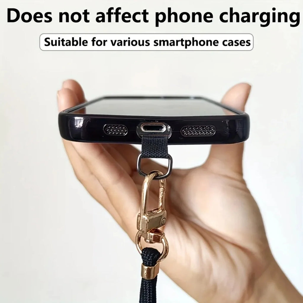 Adjustable Crossbody Phone Strap Gold Buckle – Hands-Free Crossbody Phone Strap SWANS