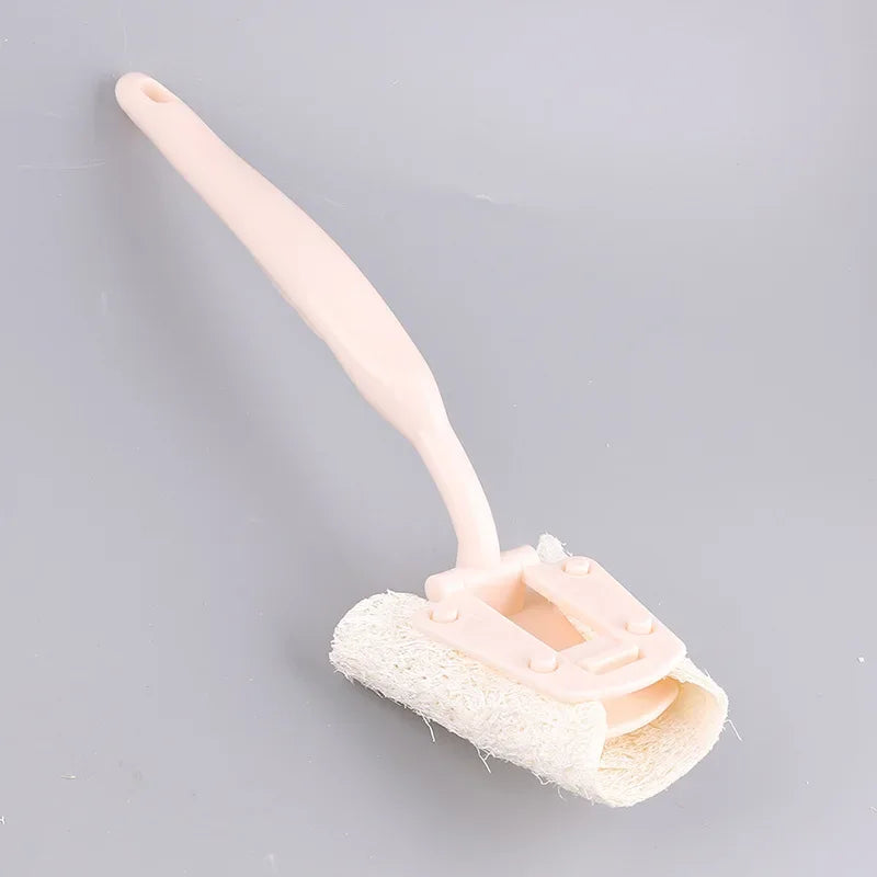 SWANS Long Handle Loofah Brush Set – Replaceable Pot Cleaner Kitchen Cleaning Brush SWANS Beige
