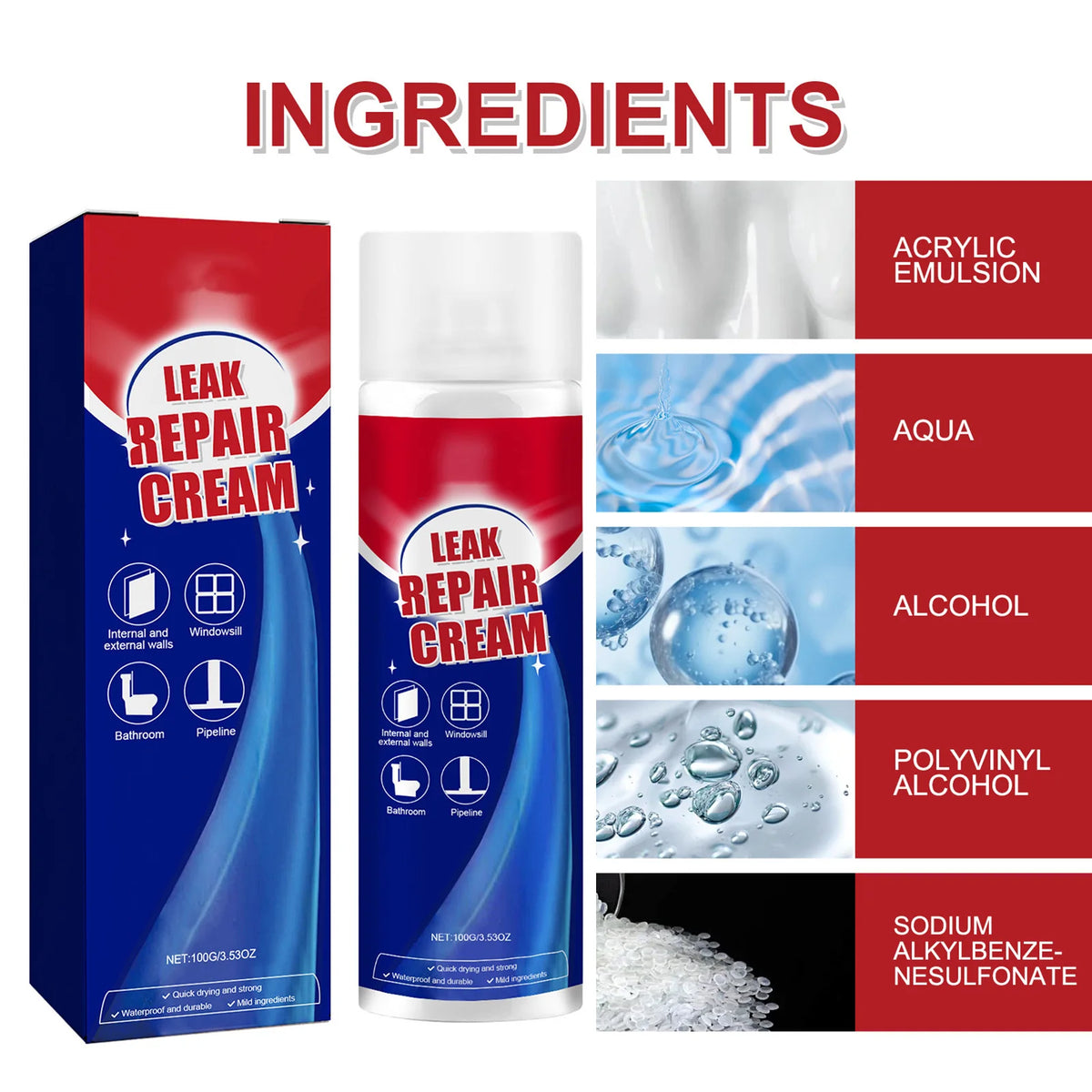 Waterproof Leak Repair Sealant Glue 100ml – Indoor & Outdoor Waterproof Sealant SWANS