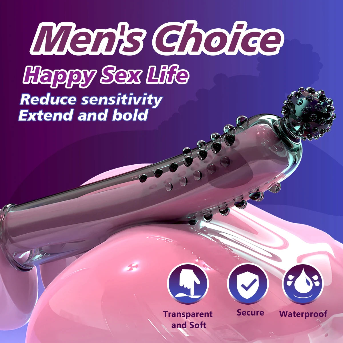 Reusable TPE Male Extender Sleeve – Alien Textured Set Male Extender Sleeve SWANS