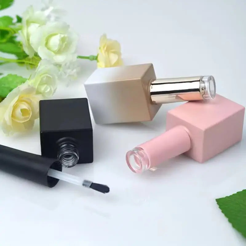 Empty Glass Nail Polish Bottles with Brush 10ml 15ml Nail Polish Bottle SWANS