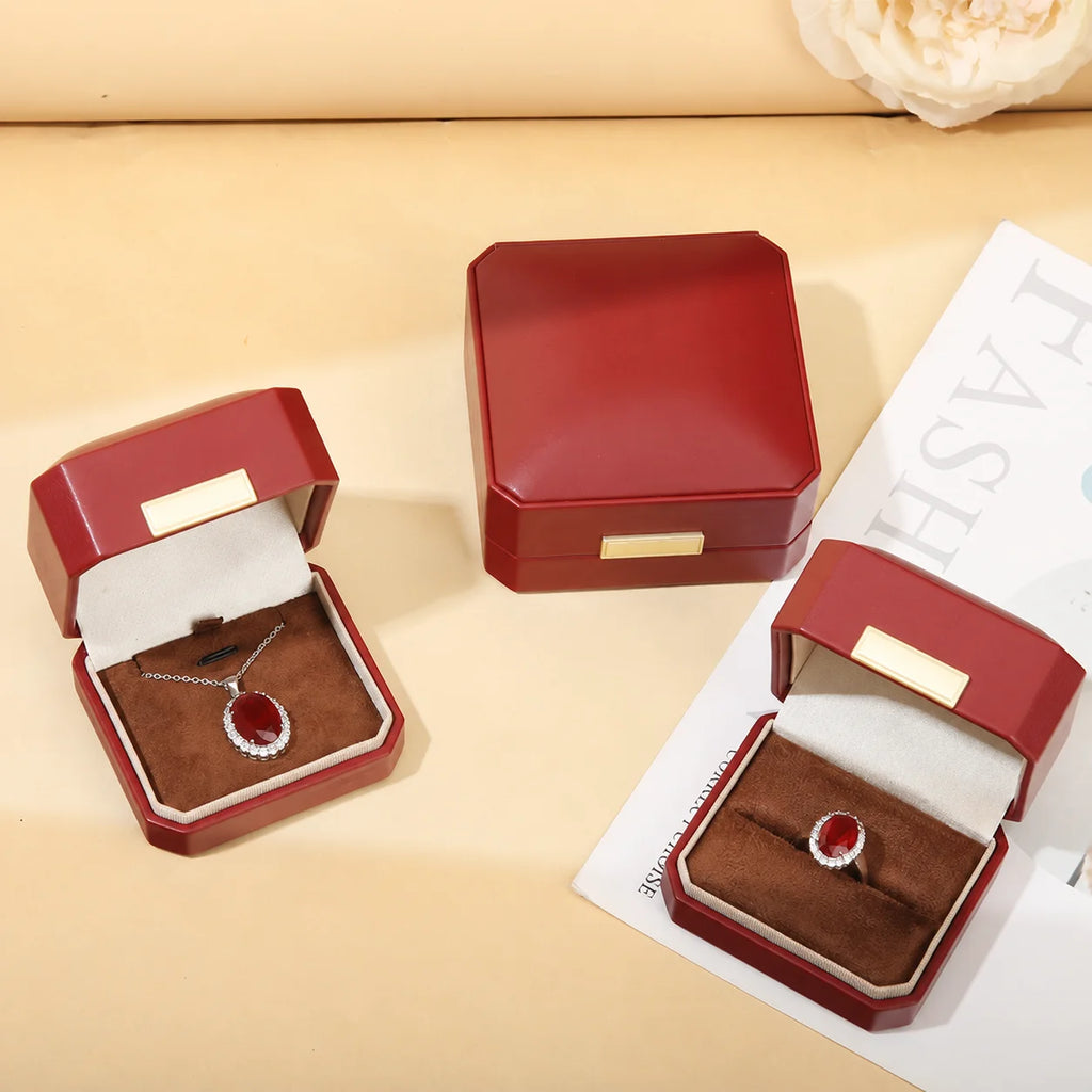 Elegant Octagonal Jewelry Box – PU Leather Gift Box Jewelry Gift Box SWANS