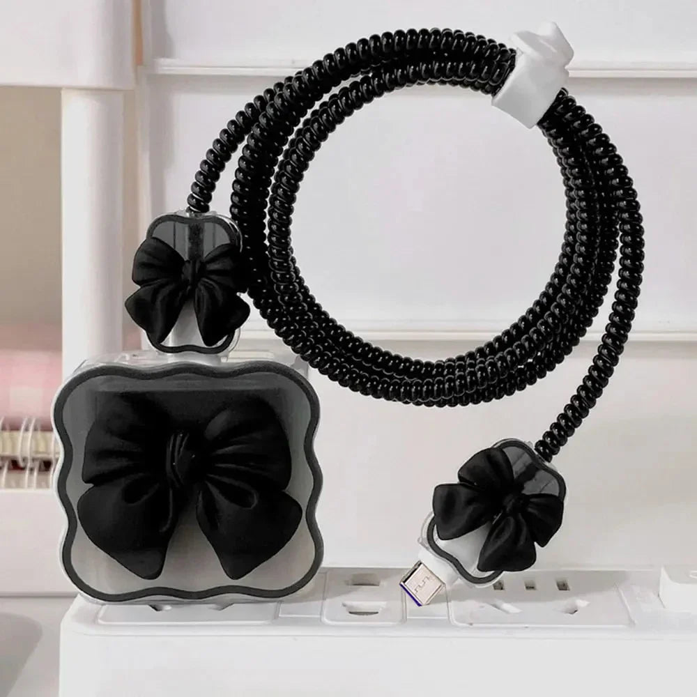Silicone iPhone Charger Protector Cover & Cable Organizer Kit Charger Protector Cover SWANS