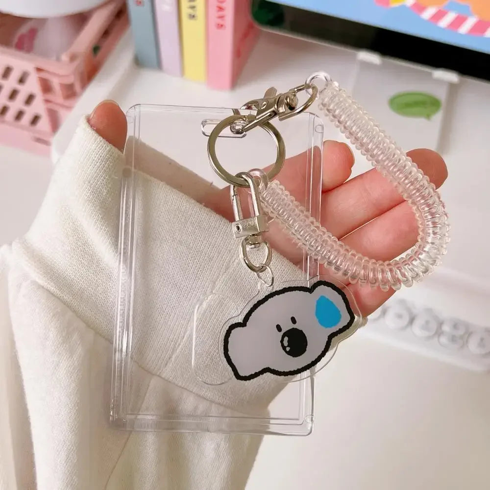 Transparent Acrylic ID Card Holder with Cartoon Keychain Card & ID Holder SWANS 8 China