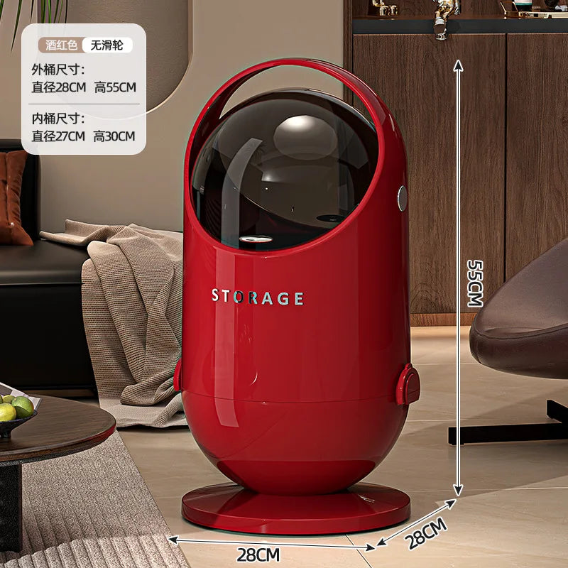 SWANS Rolling Trash Bin with Lid & Wheels – Stylish Home Waste Can Rolling Trash Bin SWANS A