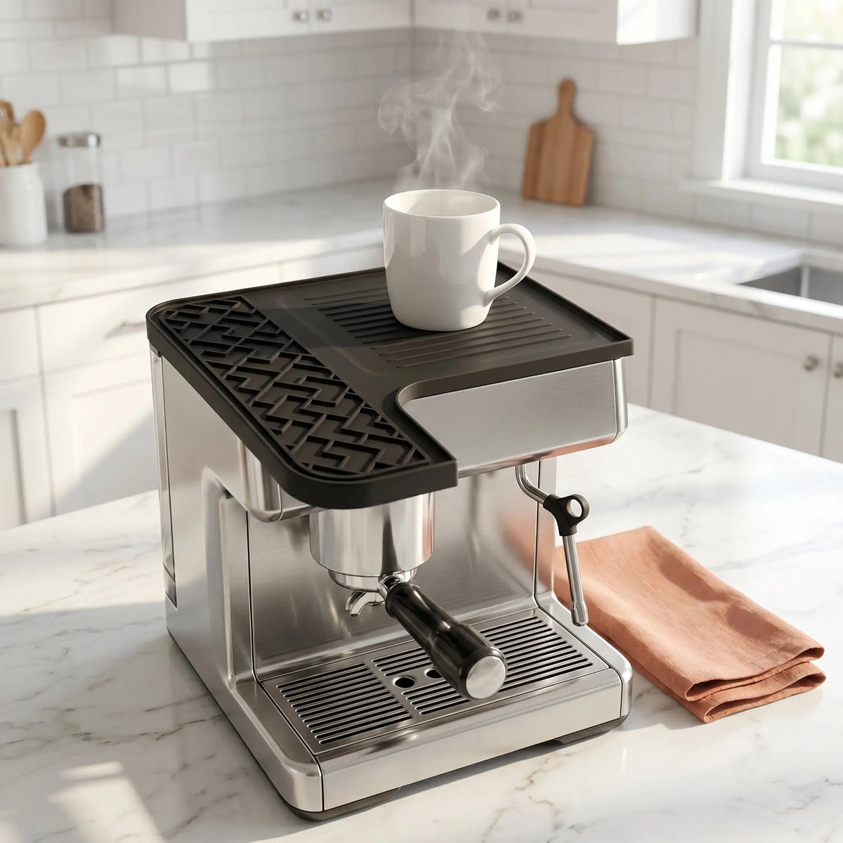 Silicone Coffee Machine Mat – Waterproof Espresso Pad | SWANS Coffee Machine Mat SWANS