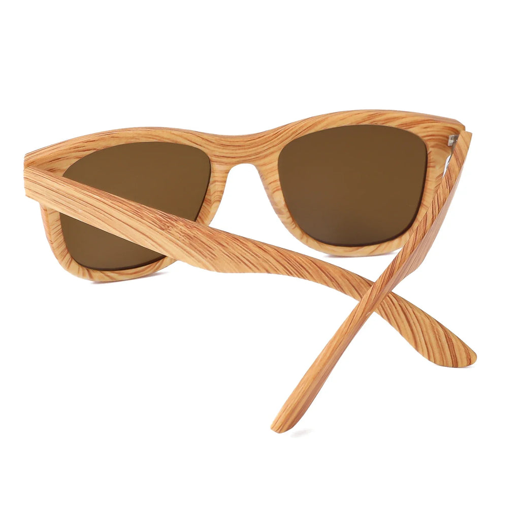 Krokodil UV400 Wood Frame Oval Sunglasses – Men & Women UV400 Sunglasses SWANS