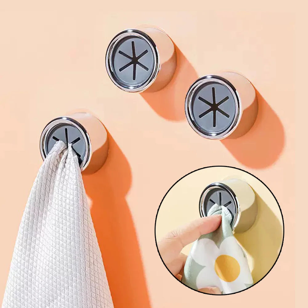 SWANS 3-Pack No-Drill Kitchen Towel & Dishcloth Wall Clips Kitchen Wall Clips SWANS