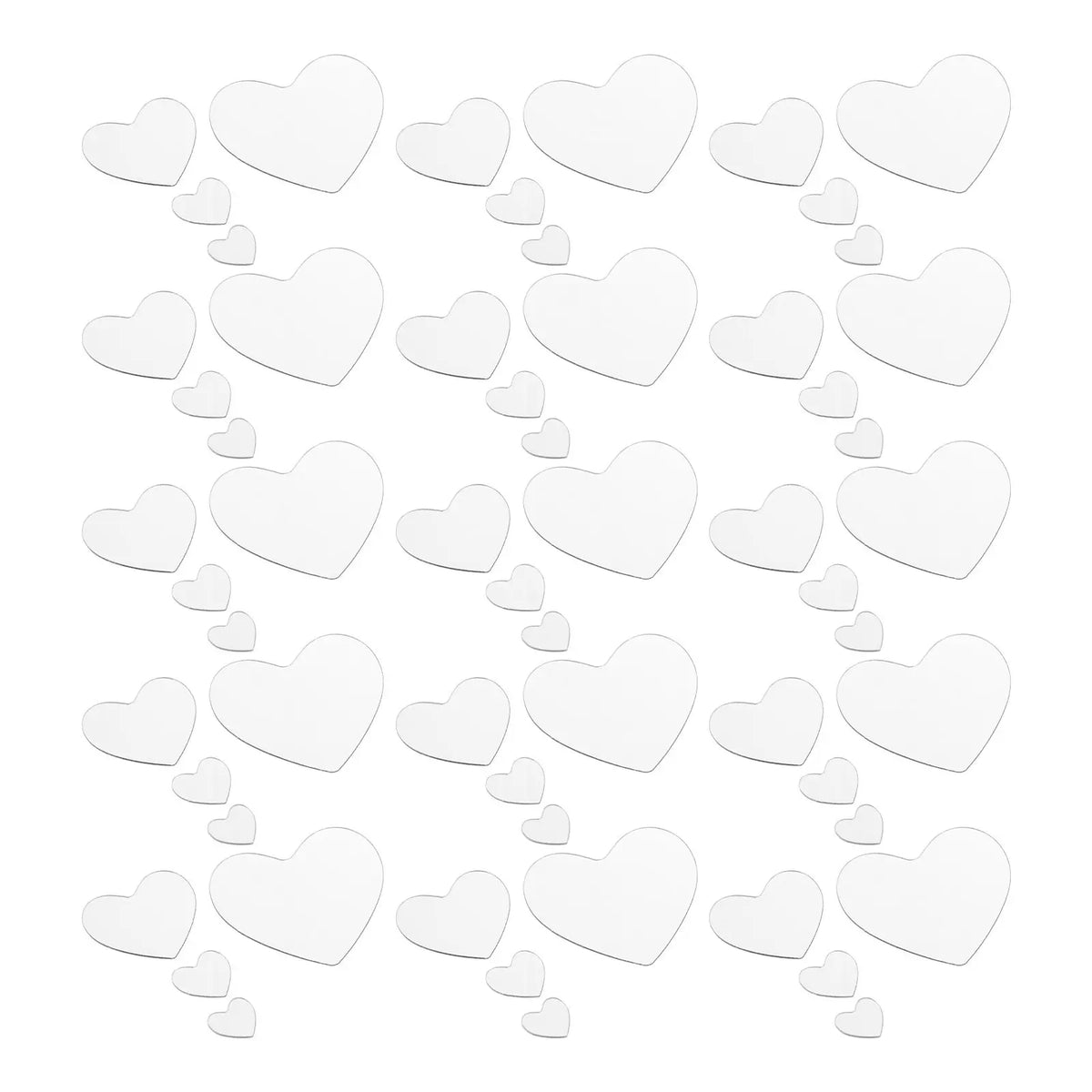 270-Piece Self-Adhesive Heart Mirror Mosaic Tiles – DIY Wall Décor Mirror Mosaic Tiles SWANS