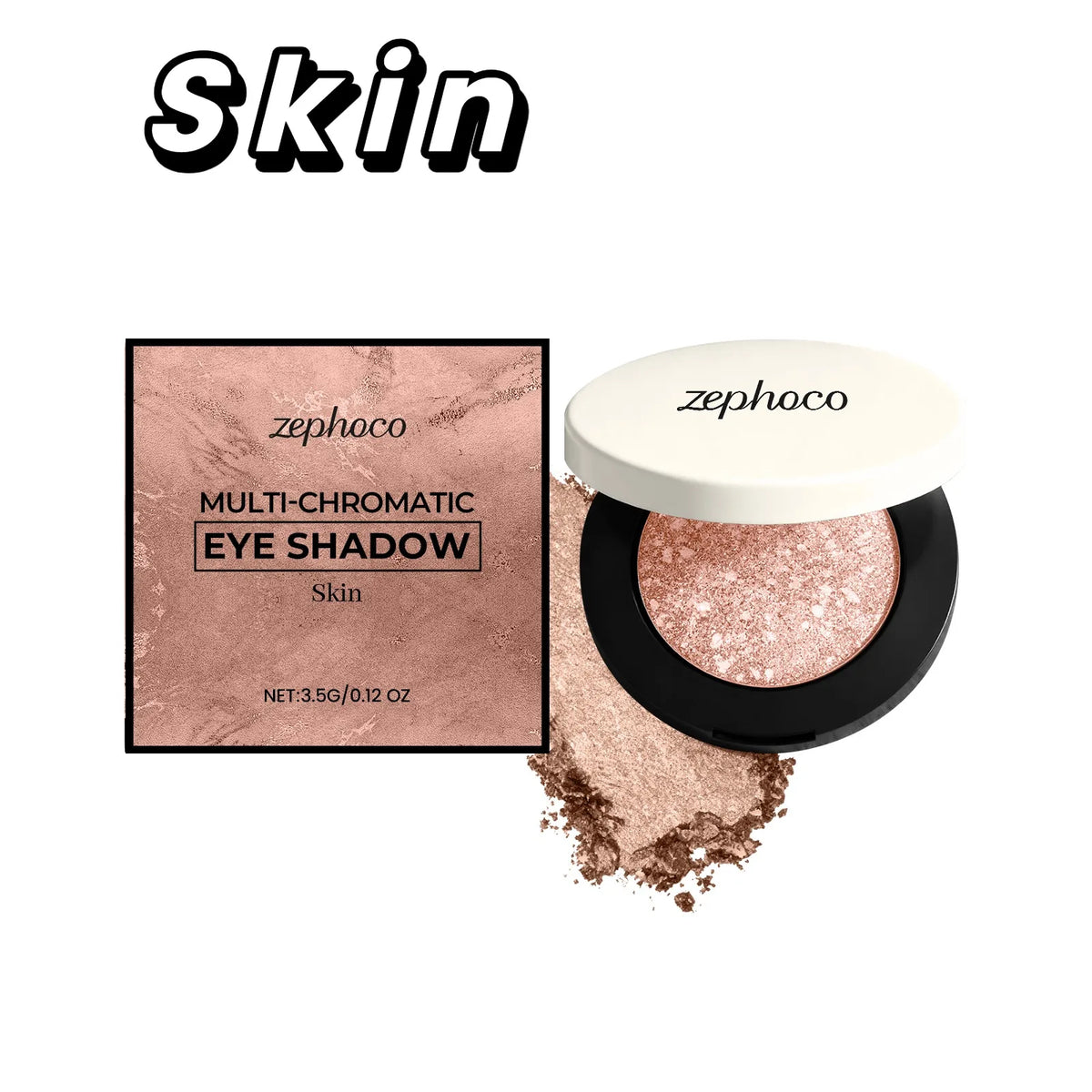 Zephoco 4-Color Eyeshadow Palette – Shimmer Matte Glitter Eyeshadow Palette SWANS Skin 1PC