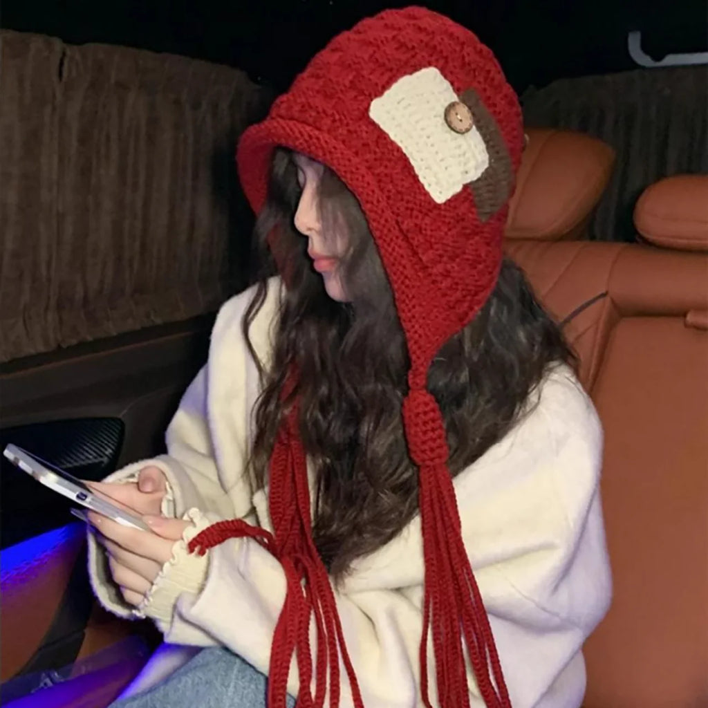 Women's Knitted Winter Beanie Hat with Ear Protection Winter Beanie Hat SWANS