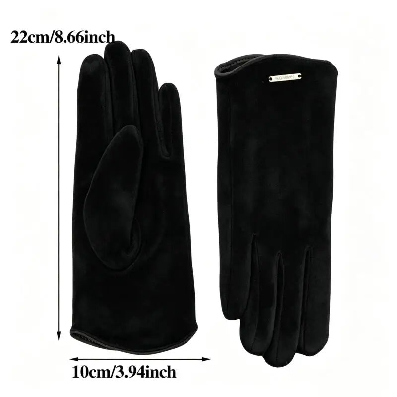 Women's Touchscreen Winter Gloves – Suede Windproof Warm Winter Gloves SWANS