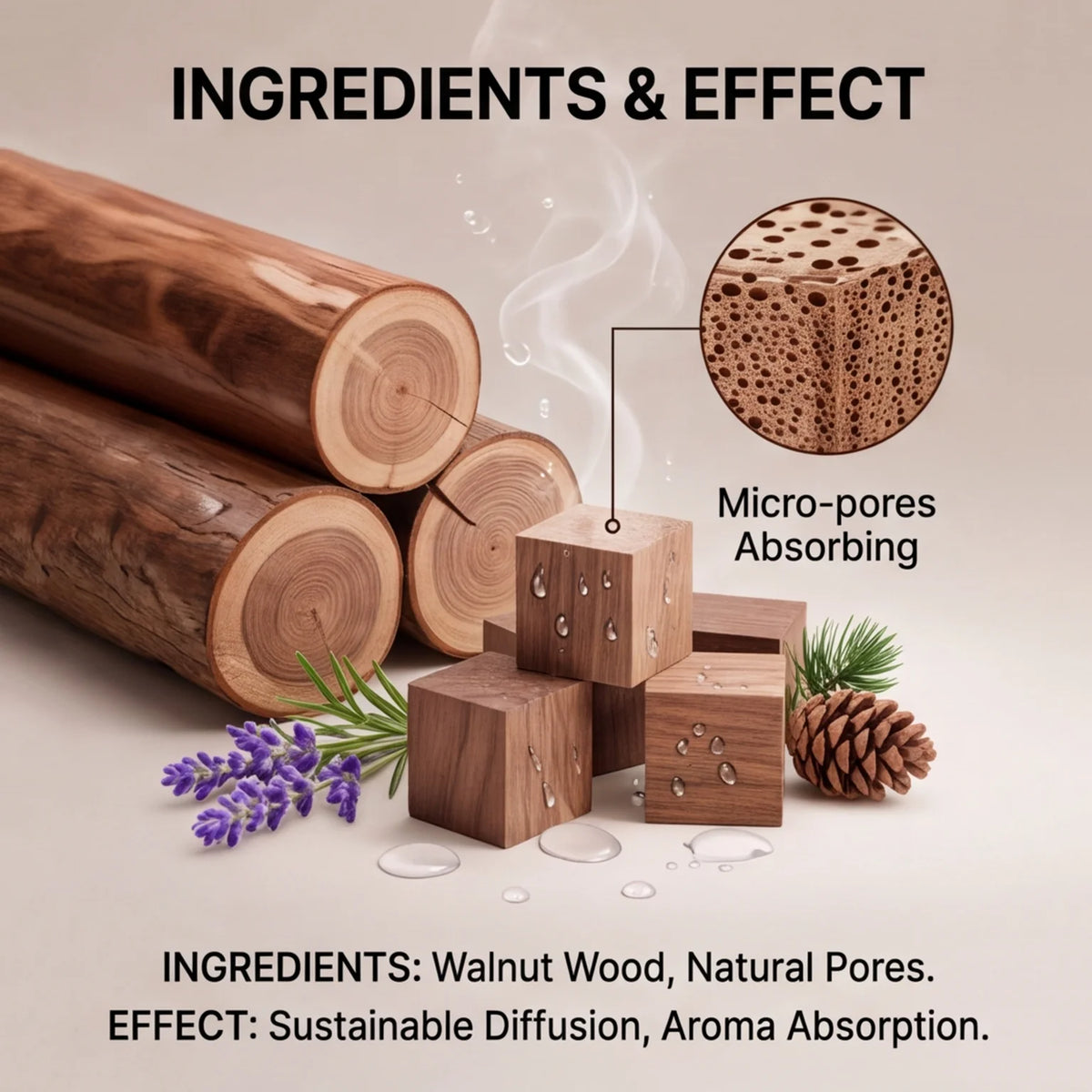 SWANS Matchstick Wood Aroma Diffuser – Essential Oil Decor Aroma Diffuser SWANS