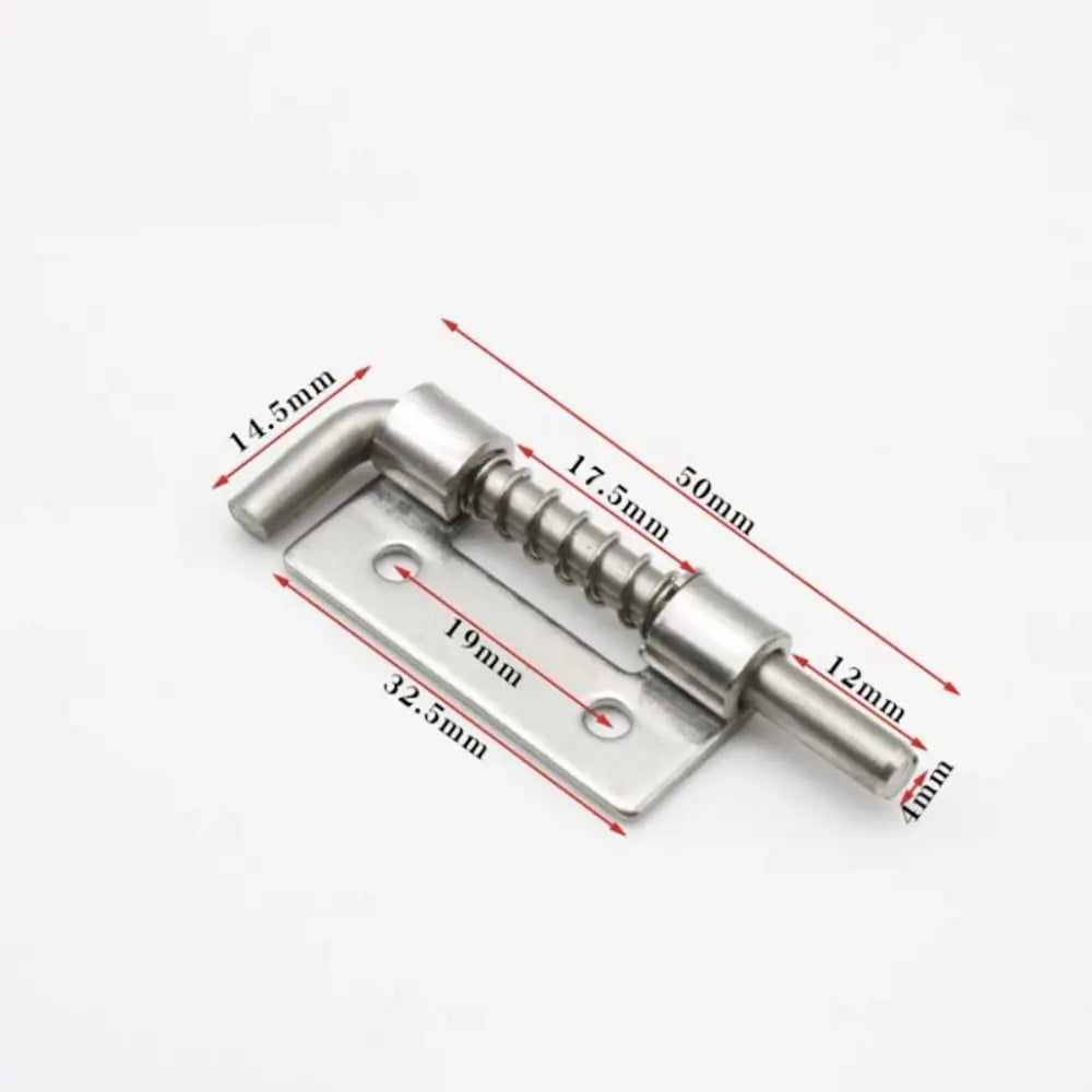 Stainless Steel Spring Loaded Door Latch Bolt & Cabinet Lock Door Latch Bolt SWANS left-2inch