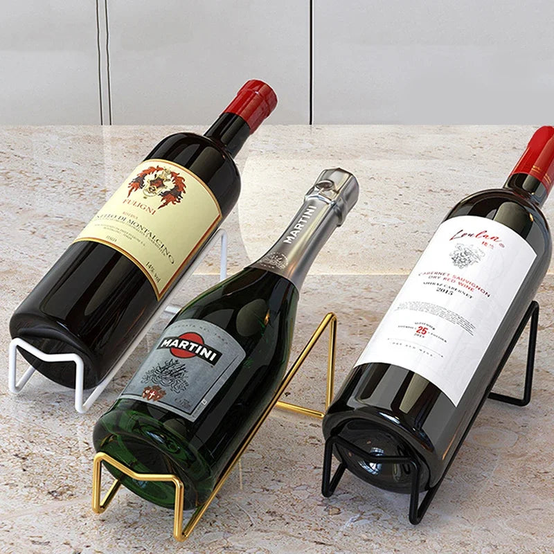 Countertop Wine Bottle Rack – Iron Display & Storage Stand Wine Bottle Rack SWANS