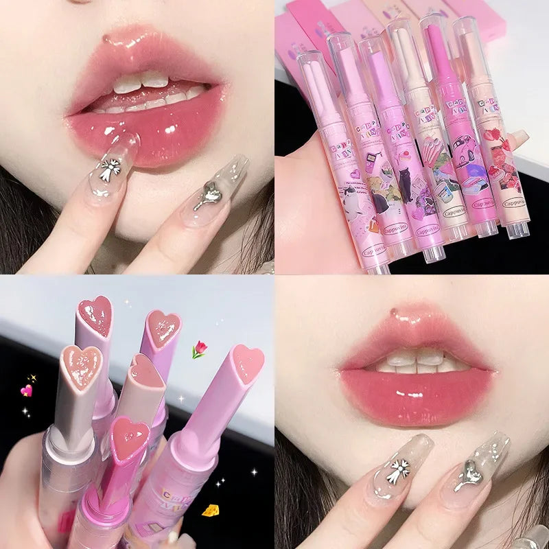 Watermelon Jelly Mirror Lip Gloss – Moisturizing K-Beauty Jelly Lip Gloss SWANS