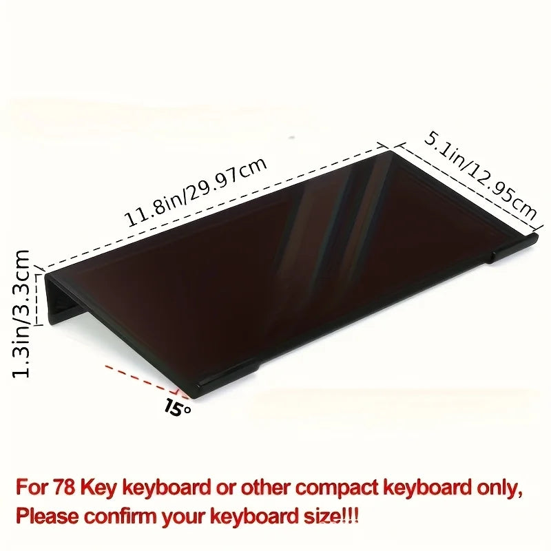 SWANS Acrylic Keyboard Stand – Transparent Ergonomic Desk Riser Keyboard Stand SWANS BLACK 1PC