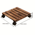 Mobile Plant Stand with Wheels – Rolling Flower Pot Tray Dolly Rolling Plant Stand SWANS Square shape