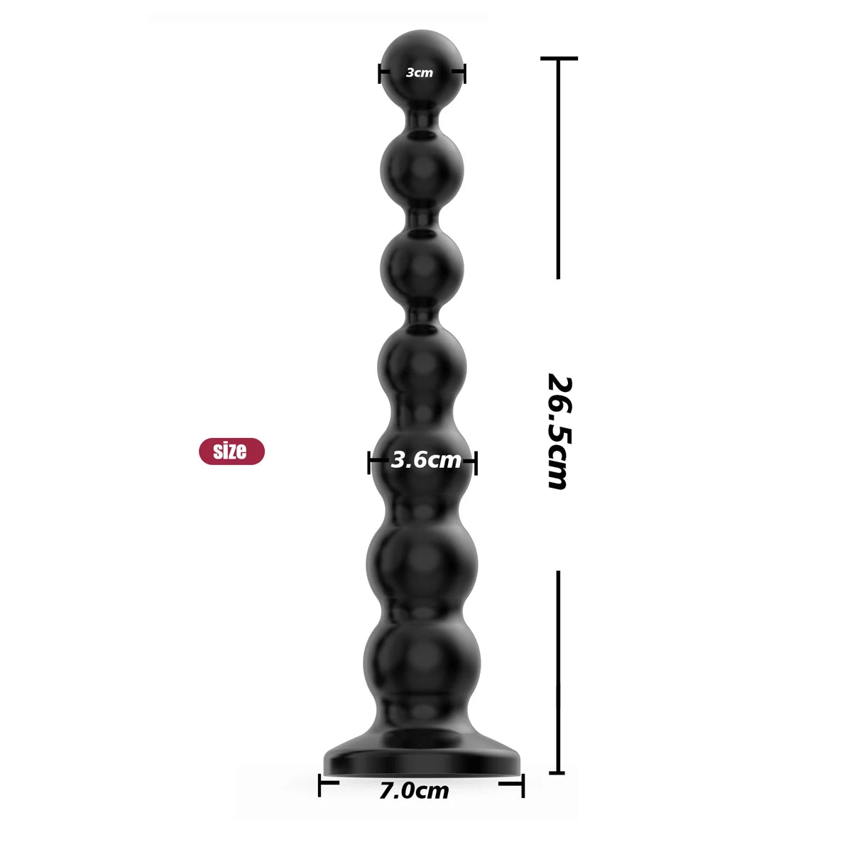 TPE Anal Beads Butt Plug & Prostate Massager Adult Toy Anal Pleasure Toy SWANS