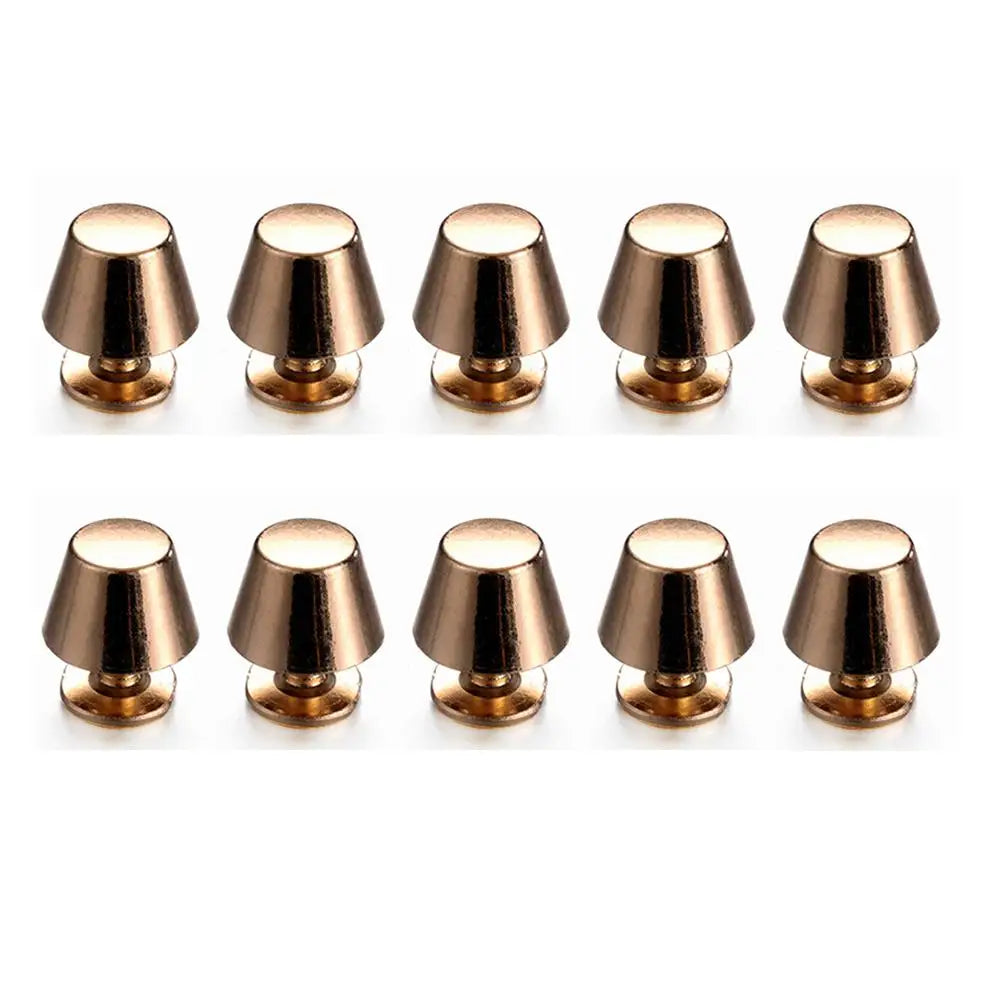 Punk Dome Head Screw Rivets 10/12mm – 10-Pack for Leather & Bags Craft Screw Rivets SWANS gold-12mm