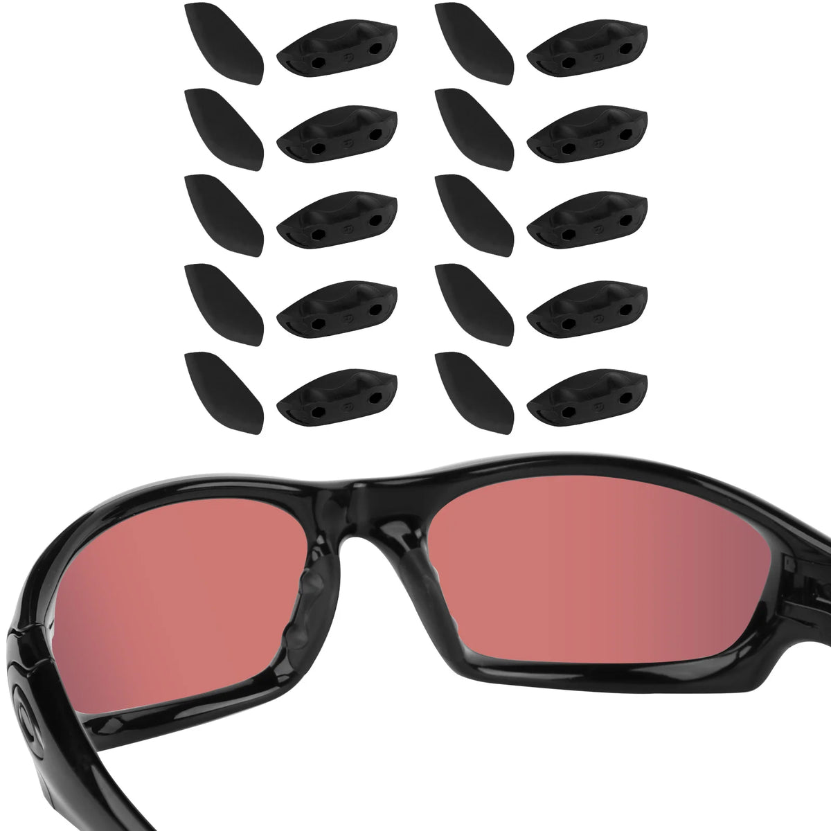 Silicone Nose Pads Replacement for Oakley Straight Jacket 2007 Eyewear Accessories SWANS 10 Pairs-Small