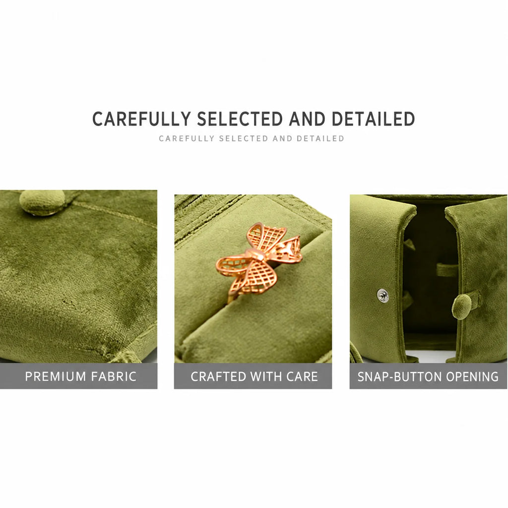 Velvet Jewelry Box – Hot Stamping Gift Box for Rings & Necklaces Velvet Jewelry Box SWANS